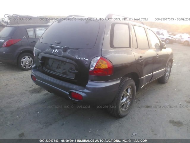 KM8SC13D72U243185 - 2002 HYUNDAI SANTA FE BLACK photo 4