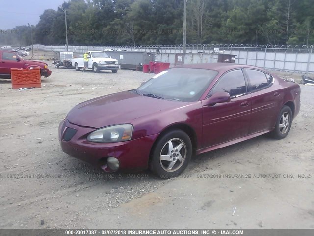 2G2WP522X41192172 - 2004 PONTIAC GRAND PRIX GT MAROON photo 2