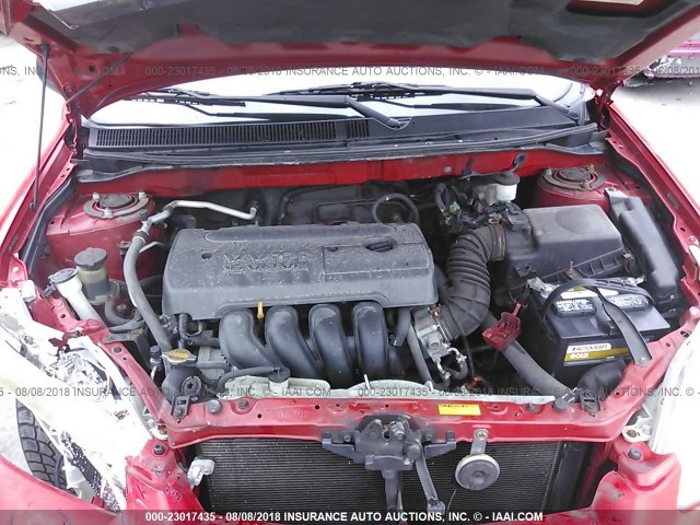 2T1KR32E85C397270 - 2005 TOYOTA COROLLA MATRIX XR RED photo 10