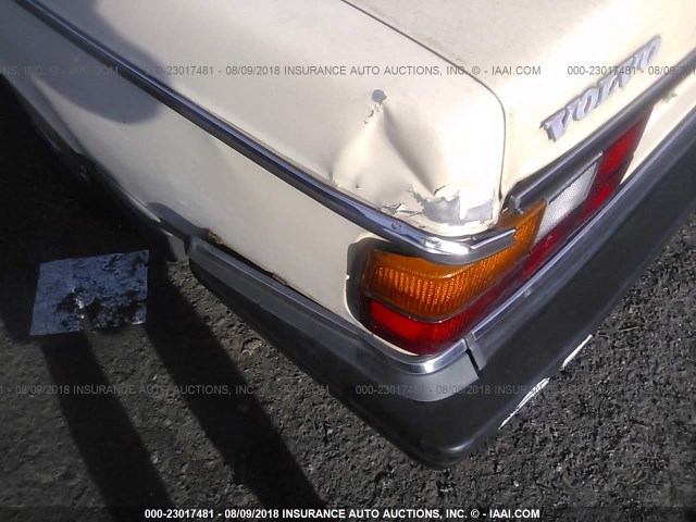 YV1AX8843J1326712 - 1988 VOLVO 244 DL/GL CREAM photo 6