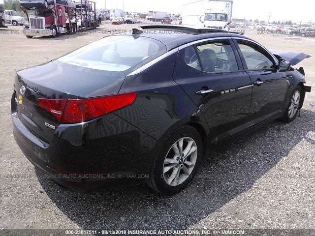 KNAGN4A79B5102967 - 2011 KIA OPTIMA EX/SX BLACK photo 4