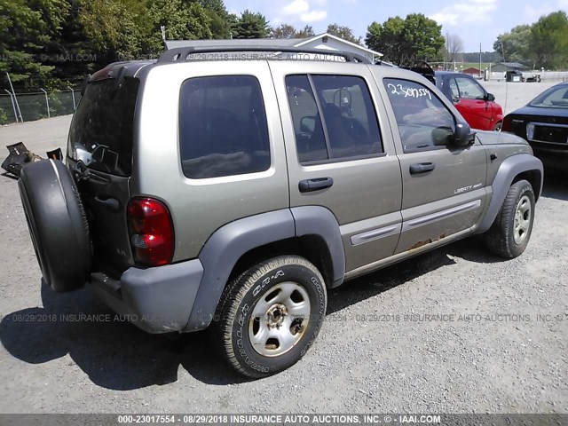 1J4GL48KX3W599276 - 2003 JEEP LIBERTY SPORT/FREEDOM თაფლისფერი ფოტო 4