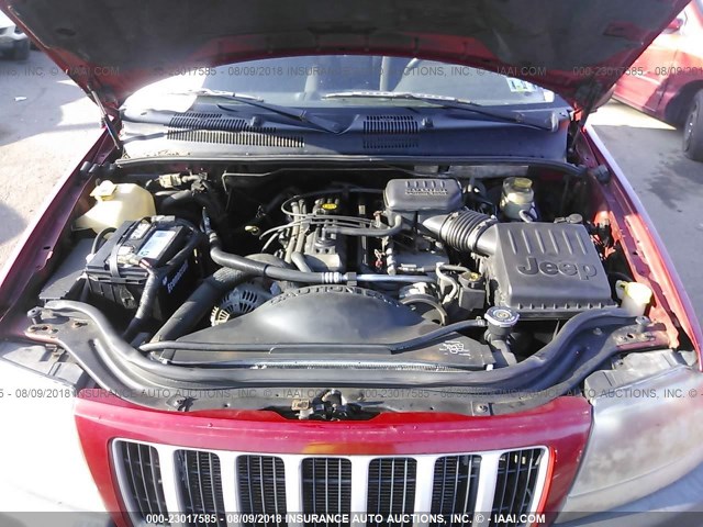 1J4GW48S44C275668 - 2004 JEEP GRAND CHEROKEE LAREDO/COLUMBIA/FREEDOM 红色 照片 10