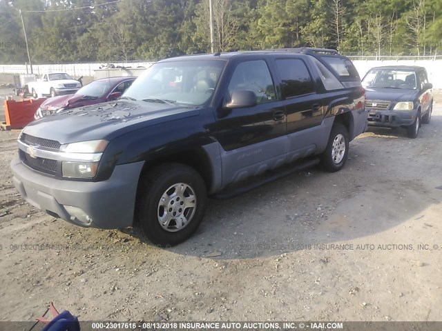 3GNEC13T92G315765 - 2002 CHEVROLET AVALANCHE C1500 BLACK photo 2