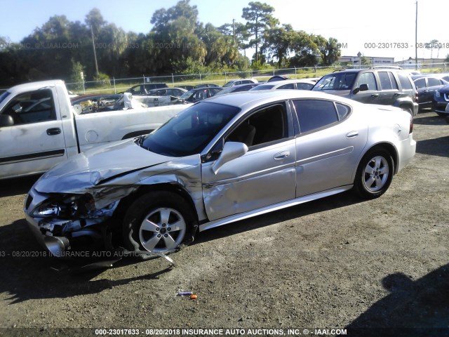 2G2WP522051232096 - 2005 PONTIAC GRAND PRIX Сріблястий фото 2