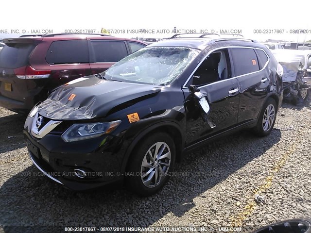 5N1AT2MVXEC847316 - 2014 NISSAN ROGUE S/SL/SV BLACK photo 2