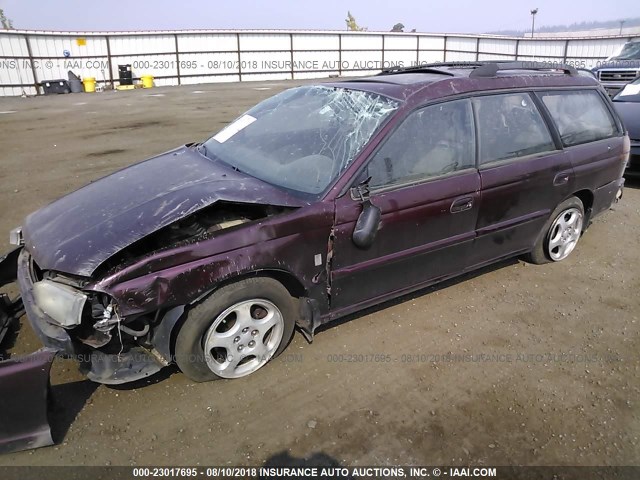 4S3BK4357X7311881 - 1999 SUBARU LEGACY L/30TH ANNIVERSARY L MAROON photo 2