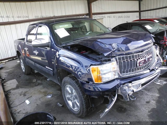 3GTRKVE31AG258686 - 2010 GMC SIERRA K1500 SLE BLUE photo 1