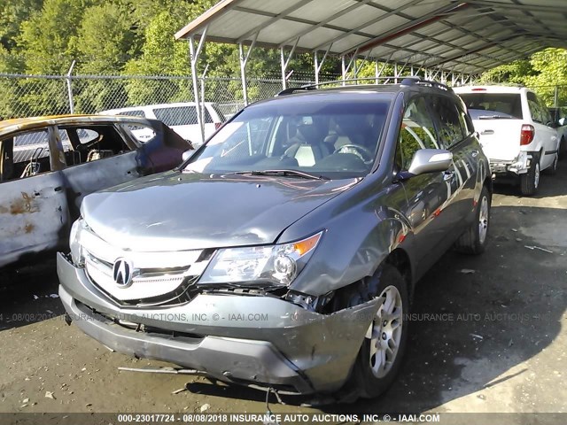 2HNYD28698H548088 - 2008 ACURA MDX TECHNOLOGY GRAY photo 2