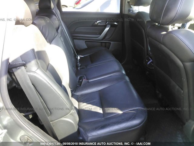 2HNYD28698H548088 - 2008 ACURA MDX TECHNOLOGY GRAY photo 8