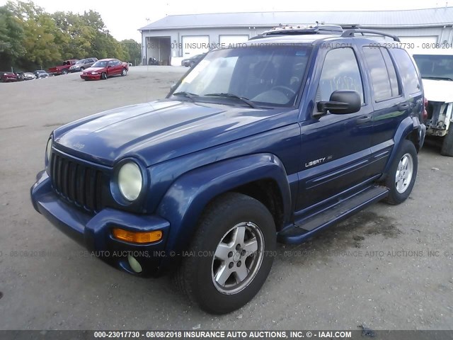 1J4GL58KX2W350786 - 2002 JEEP LIBERTY LIMITED BLUE photo 2