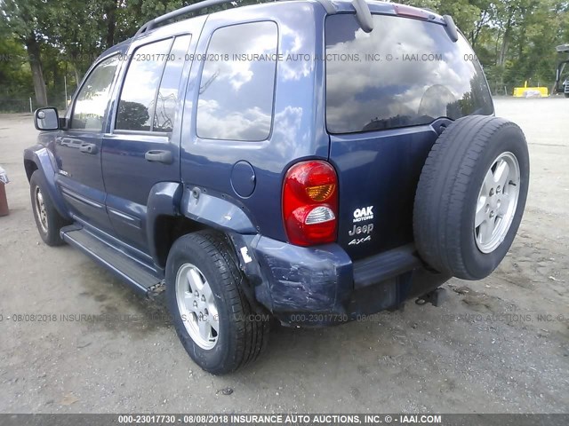 1J4GL58KX2W350786 - 2002 JEEP LIBERTY LIMITED BLUE photo 3