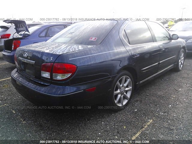 JNKDA31A83T104048 - 2003 INFINITI I35 BLUE photo 4