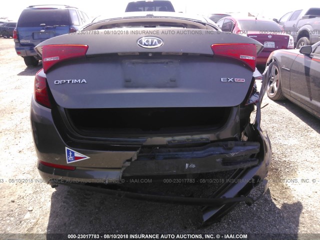 KNAGN4A73B5064779 - 2011 KIA OPTIMA EX/SX BROWN photo 6