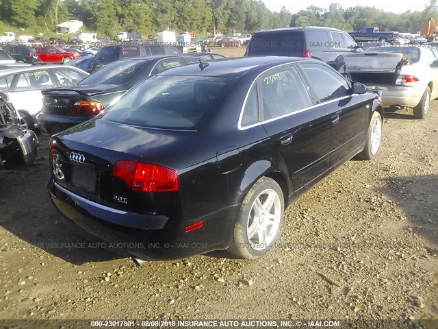 WAUDF78E87A009071 - 2007 AUDI A4 2.0T QUATTRO BLACK photo 4