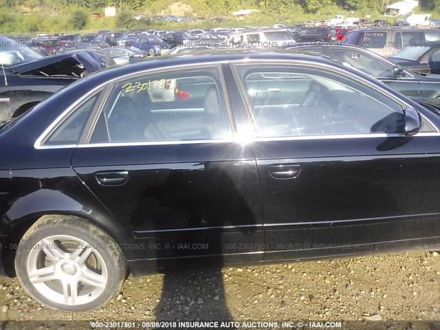 WAUDF78E87A009071 - 2007 AUDI A4 2.0T QUATTRO BLACK photo 6