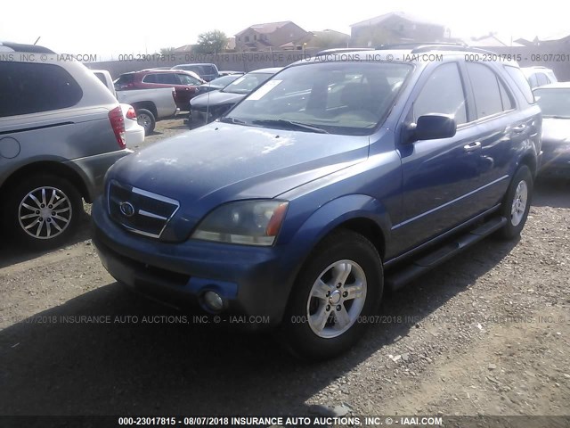 KNDJD733065552441 - 2006 KIA SORENTO EX/LX BLUE photo 2