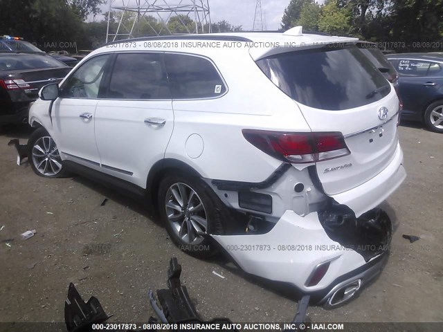 KM8SM4HF0HU252554 - 2017 HYUNDAI SANTA FE SE WHITE photo 3