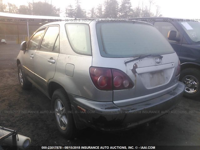 JT6HF10U2X0049356 - 1999 LEXUS RX 300 SILVER photo 3