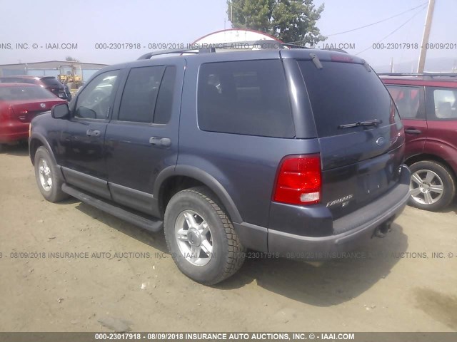 1FMDU73W63ZA87655 - 2003 FORD EXPLORER XLT/XLT SPORT/NBX მუქი ლურჯი ფოტო 3
