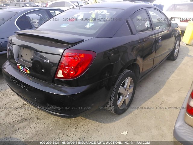 1G8AV18BX7Z103959 - 2007 SATURN ION LEVEL 3 BLACK photo 4