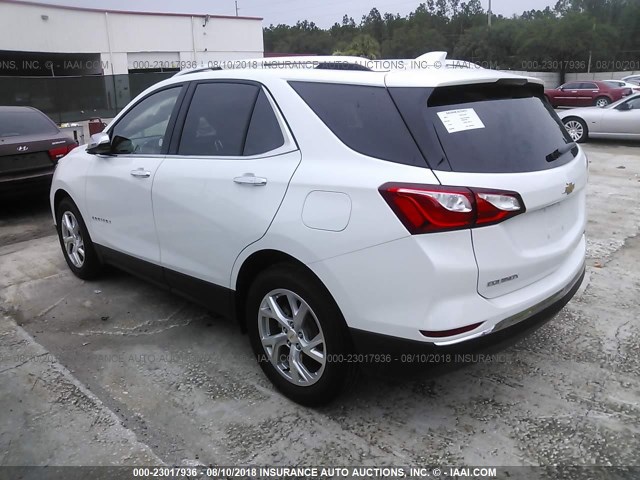 2GNAXMEVXJ6262717 - 2018 CHEVROLET EQUINOX PREMIER WHITE photo 3