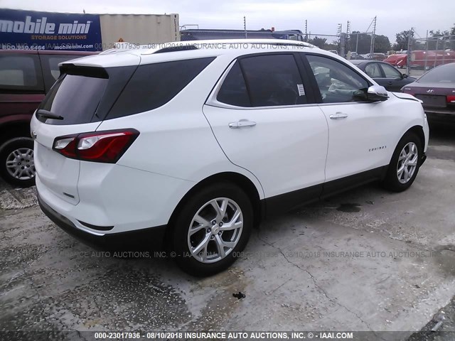 2GNAXMEVXJ6262717 - 2018 CHEVROLET EQUINOX PREMIER WHITE photo 4