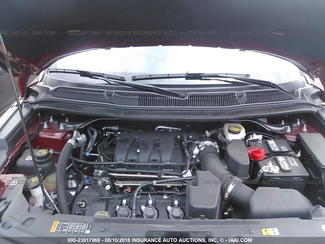 1FM5K7F84JGA21492 - 2018 FORD EXPLORER LIMITED წითელი ფოტო 10