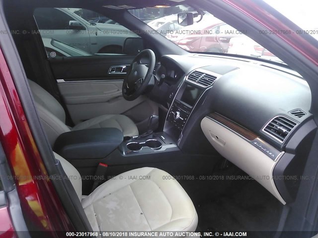 1FM5K7F84JGA21492 - 2018 FORD EXPLORER LIMITED წითელი ფოტო 5