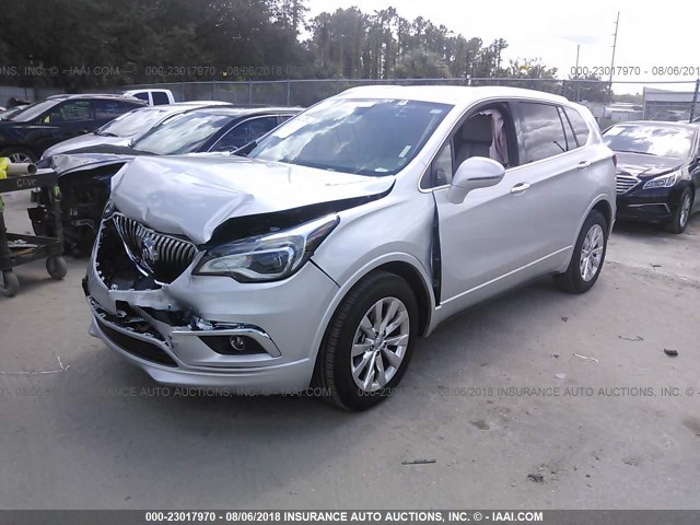 LRBFX1SA3JD082784 - 2018 BUICK ENVISION ESSENCE Արծաթագույն լուսանկար 2