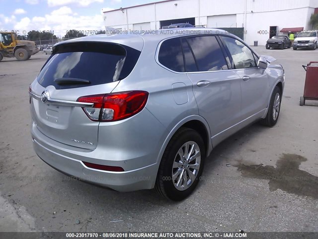 LRBFX1SA3JD082784 - 2018 BUICK ENVISION ESSENCE Արծաթագույն լուսանկար 4