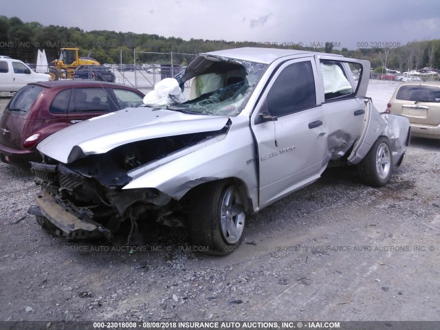 1C6RD6KTXCS193473 - 2012 DODGE RAM 1500 ST SILVER photo 2