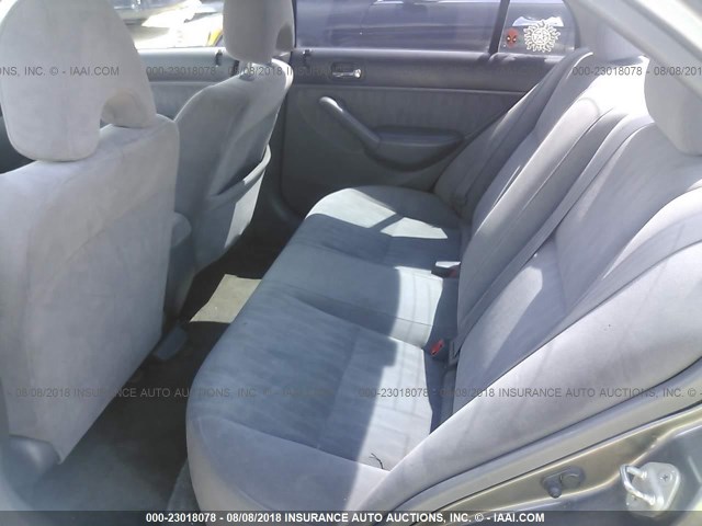 2HGES16544H501713 - 2004 HONDA CIVIC LX GRAY photo 8