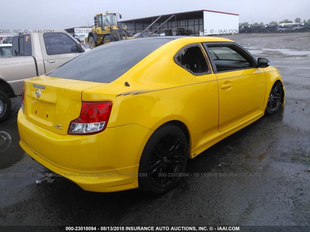 JTKJF5C74C3023575 - 2012 TOYOTA SCION TC 黄色 照片 4