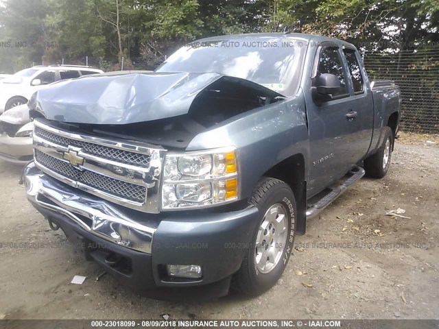 1GCRKSE34BZ112458 - 2011 CHEVROLET SILVERADO K1500 LT GREEN photo 2