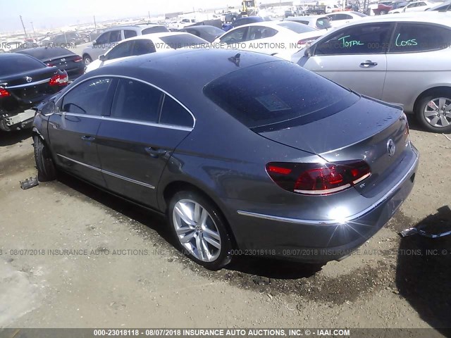 WVWRP7AN8DE514547 - 2013 VOLKSWAGEN CC LUXURY GRAY photo 3