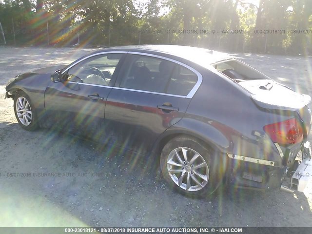 JNKCV61E49M306893 - 2009 INFINITI G37 JOURNEY/SPORT BLUE photo 3