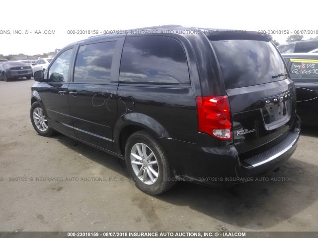 2C4RDGCG4DR585691 - 2013 DODGE GRAND CARAVAN SXT BLACK photo 3