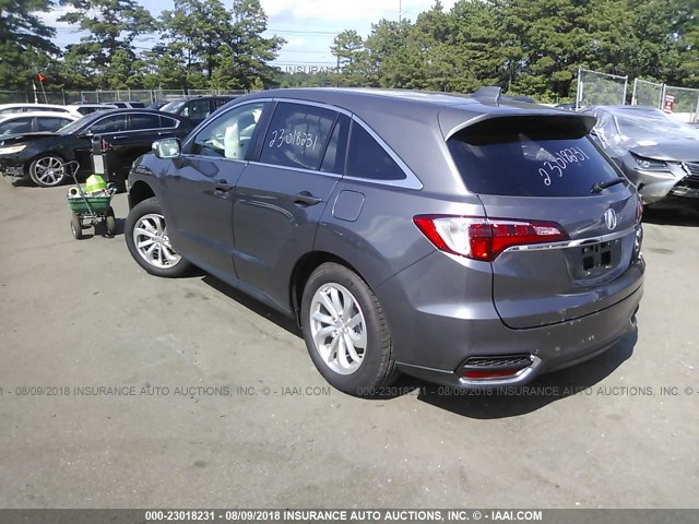 5J8TB4H3XJL006273 - 2018 ACURA RDX GRAY photo 3