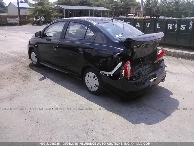 ML32F3FJ7HHF11149 - 2017 MITSUBISHI MIRAGE G4 ES შავი ფოტო 3