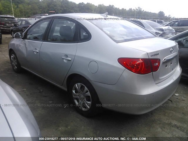 KMHDU4ADXAU913966 - 2010 HYUNDAI ELANTRA BLUE/GLS/SE SILVER photo 3