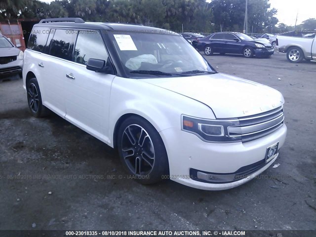 2FMHK6DT0EBD21767 - 2014 FORD FLEX LIMITED WHITE photo 1