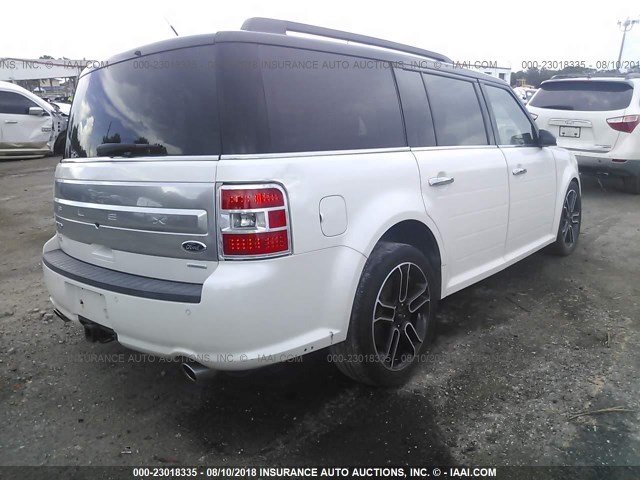 2FMHK6DT0EBD21767 - 2014 FORD FLEX LIMITED WHITE photo 4