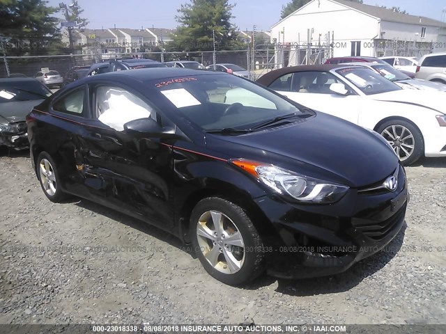 KMHDH6AE3DU022530 - 2013 HYUNDAI ELANTRA COUPE GS/SE BLACK photo 1