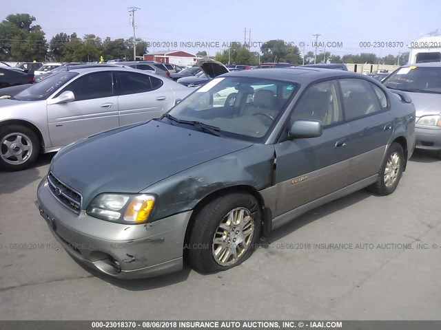 4S3BE896727203039 - 2002 SUBARU LEGACY OUTBACK 3.0 H6/3.0 H6 VDC GREEN photo 2