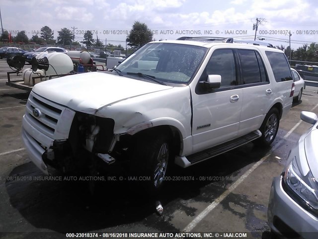 1FMFU19567LA76264 - 2007 FORD EXPEDITION LIMITED WHITE photo 2