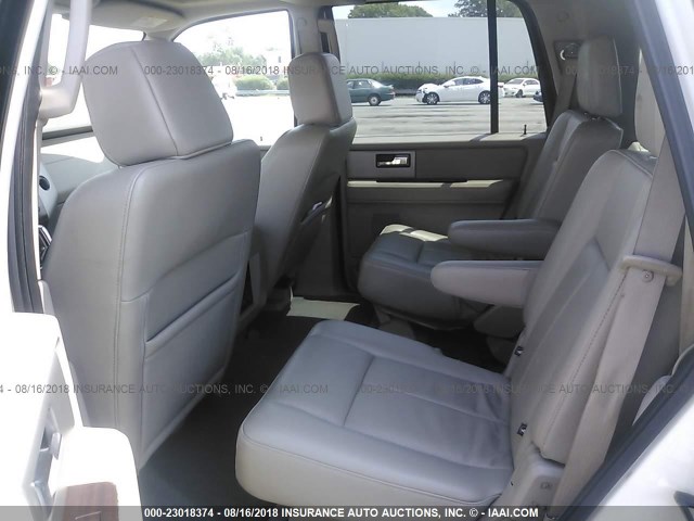 1FMFU19567LA76264 - 2007 FORD EXPEDITION LIMITED WHITE photo 8