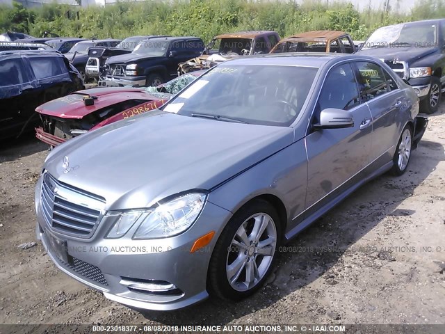 WDDHF8JBXDA687834 - 2013 MERCEDES-BENZ E 350 4MATIC GRAY photo 2