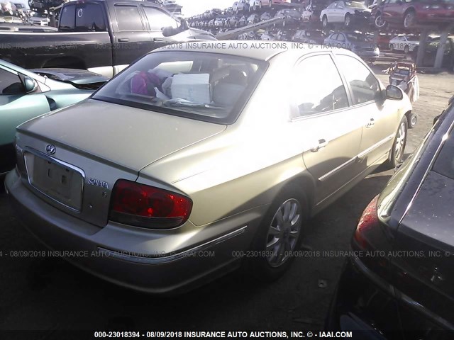 KMHWF35HX4A971849 - 2004 HYUNDAI SONATA GLS/LX GOLD photo 4