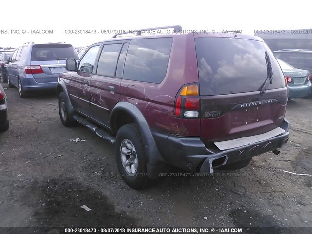 JA4MT31R72J025928 - 2002 MITSUBISHI MONTERO SPORT XLS RED photo 3